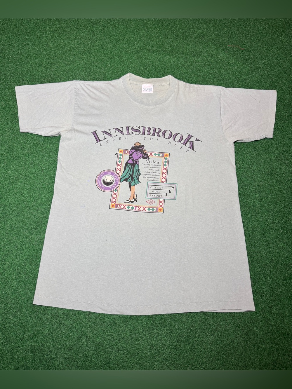 Innsbrooke Golf Resort Vintage 90s M/L 21x28 Woman Golfer Graphic T Shirt